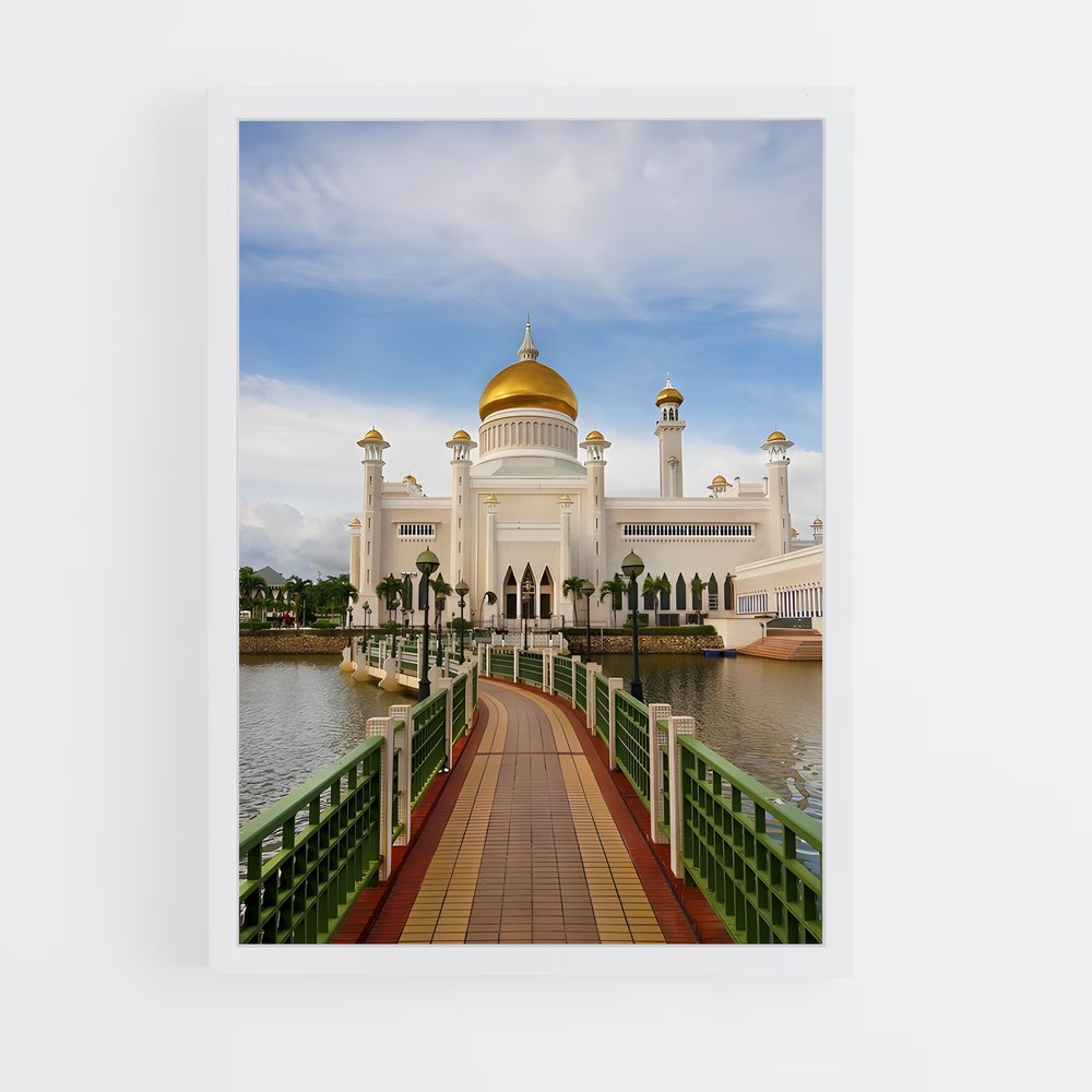 ap-omar ali saifuddien mosque-1 cadre Blanc