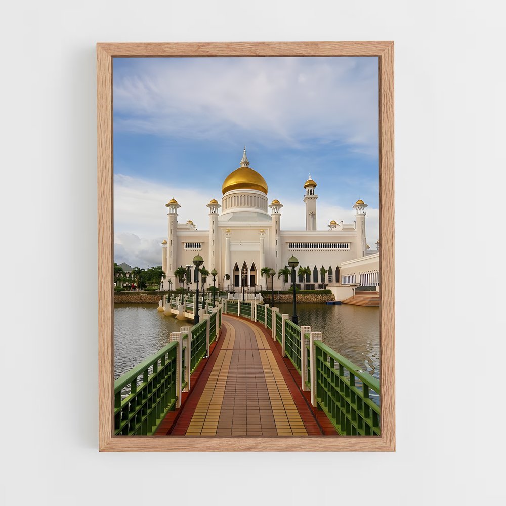 ap-omar ali saifuddien mosque-1 cadre Bois clair