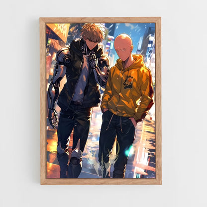 ap-one punch man-9 cadre Bois clair