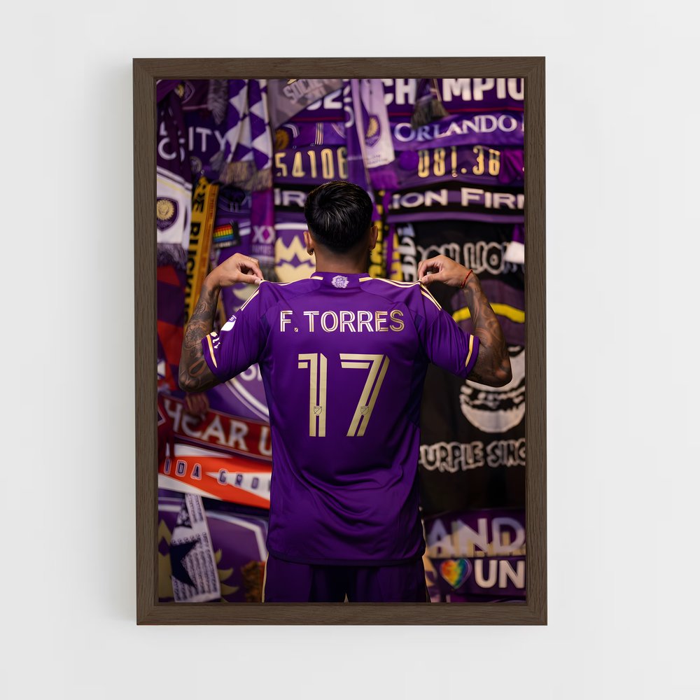 ap-orlando city sc-6 cadre Bois foncé
