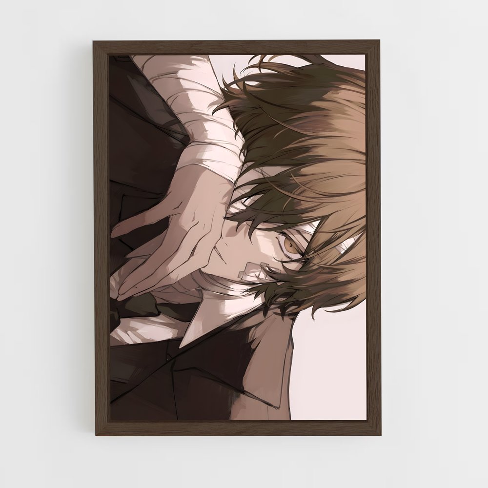 ap-osamu dazai-2 cadre Bois foncé