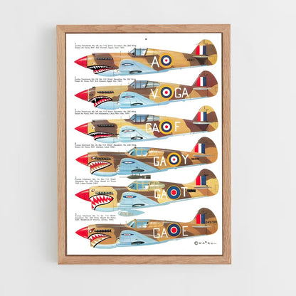ap-p-40 warhawk-4 cadre Bois clair