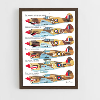 ap-p-40 warhawk-4 cadre Bois foncé