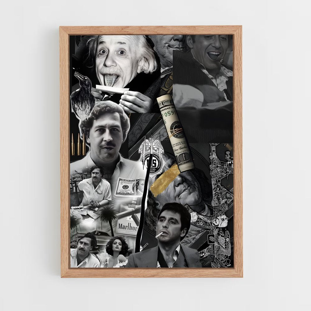 ap-pablo escobar-1 cadre Bois clair