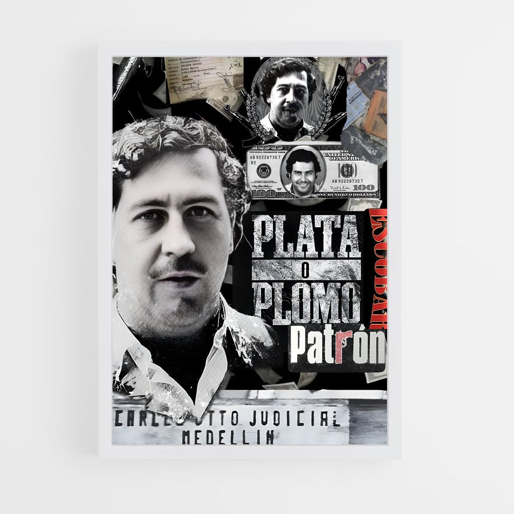 ap-pablo escobar-12 cadre Blanc