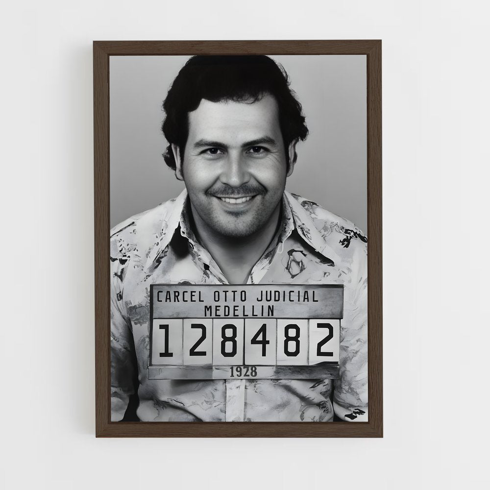 ap-pablo escobar-3 cadre Bois foncé