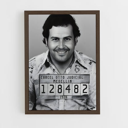 ap-pablo escobar-3 cadre Bois foncé