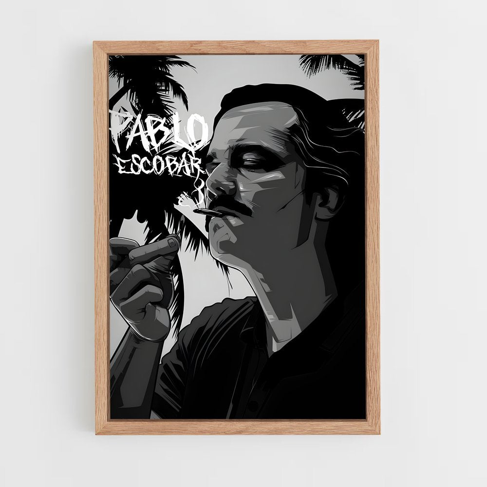 ap-pablo escobar-6 cadre Bois clair