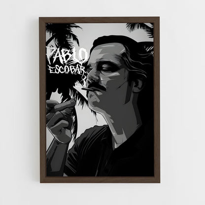 ap-pablo escobar-6 cadre Bois foncé