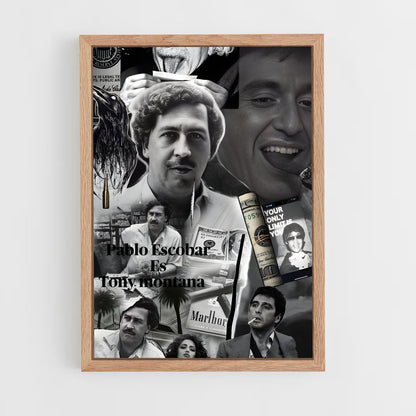 ap-pablo escobar-9 cadre Bois clair