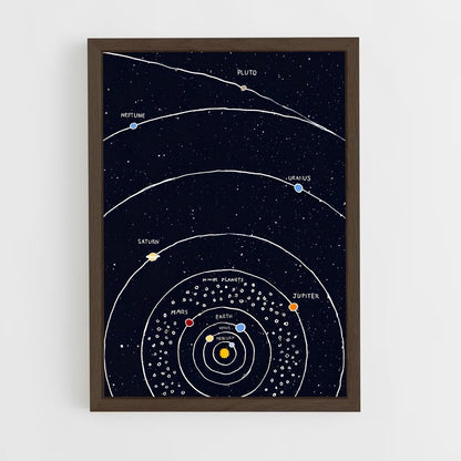 ap-pale blue dot-1 cadre Bois foncé