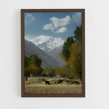 ap-pamir mountains-1 cadre Bois foncé