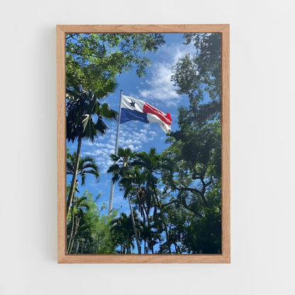 ap-panama flag-1 cadre Bois clair