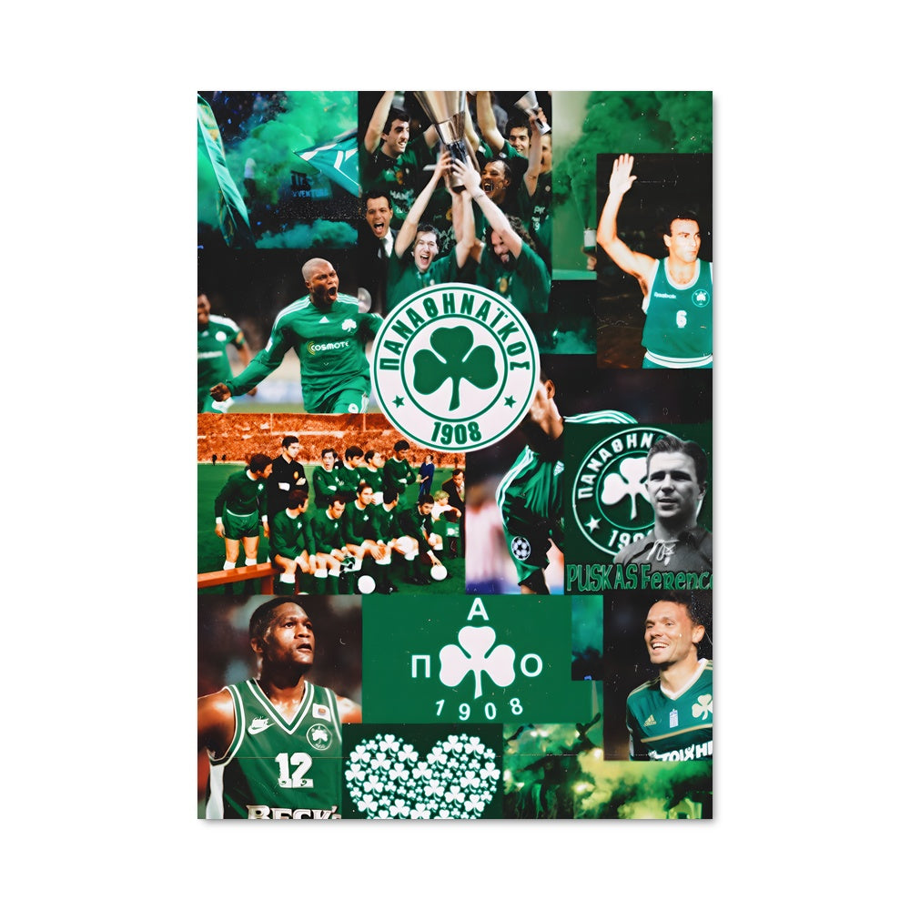 Poster Panathinaikos en Vert
