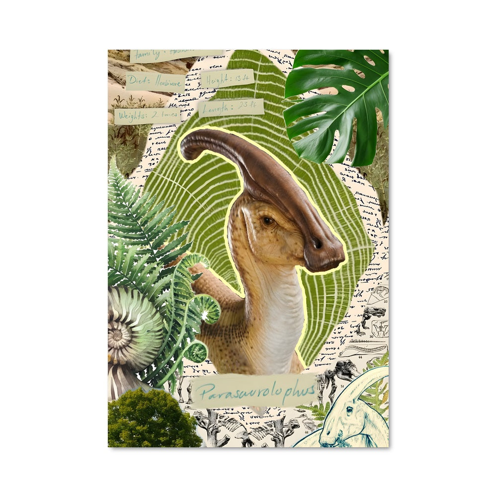 Poster Parasaurolophus en Fête
