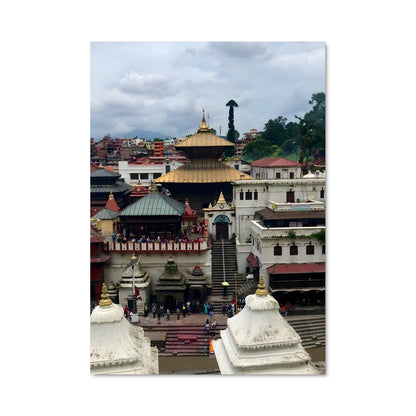 Poster Vue Céleste sur Pashupatinath
