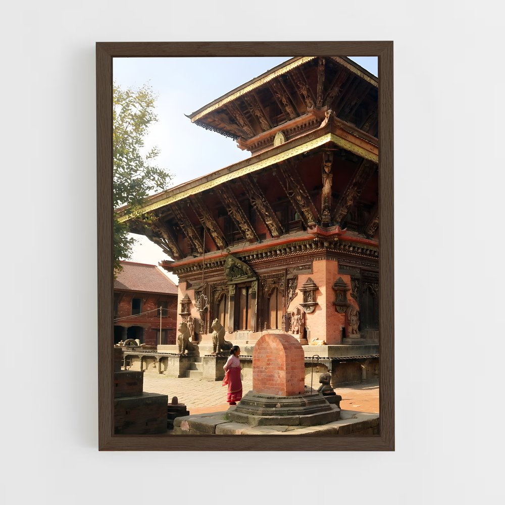 ap-pashupatinath temple-11 cadre Bois foncé