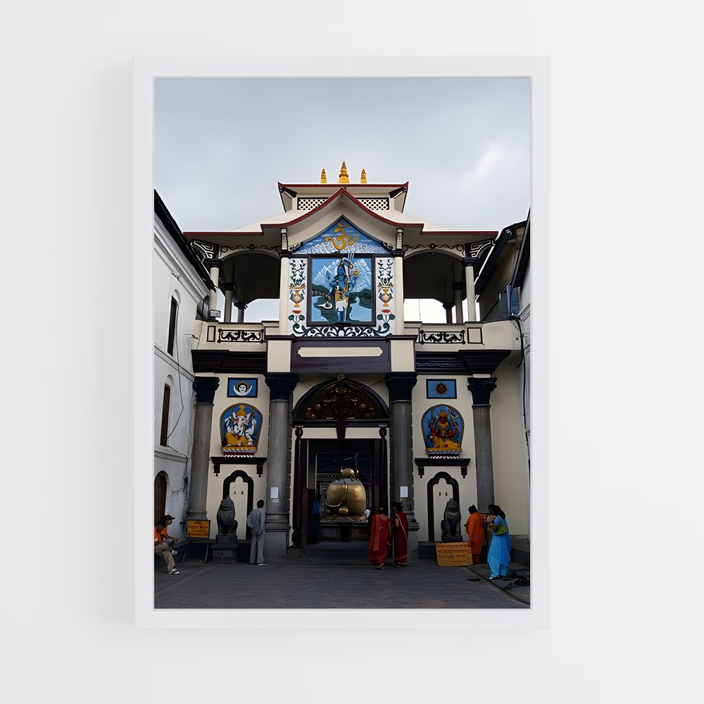 ap-pashupatinath temple-2 cadre Blanc