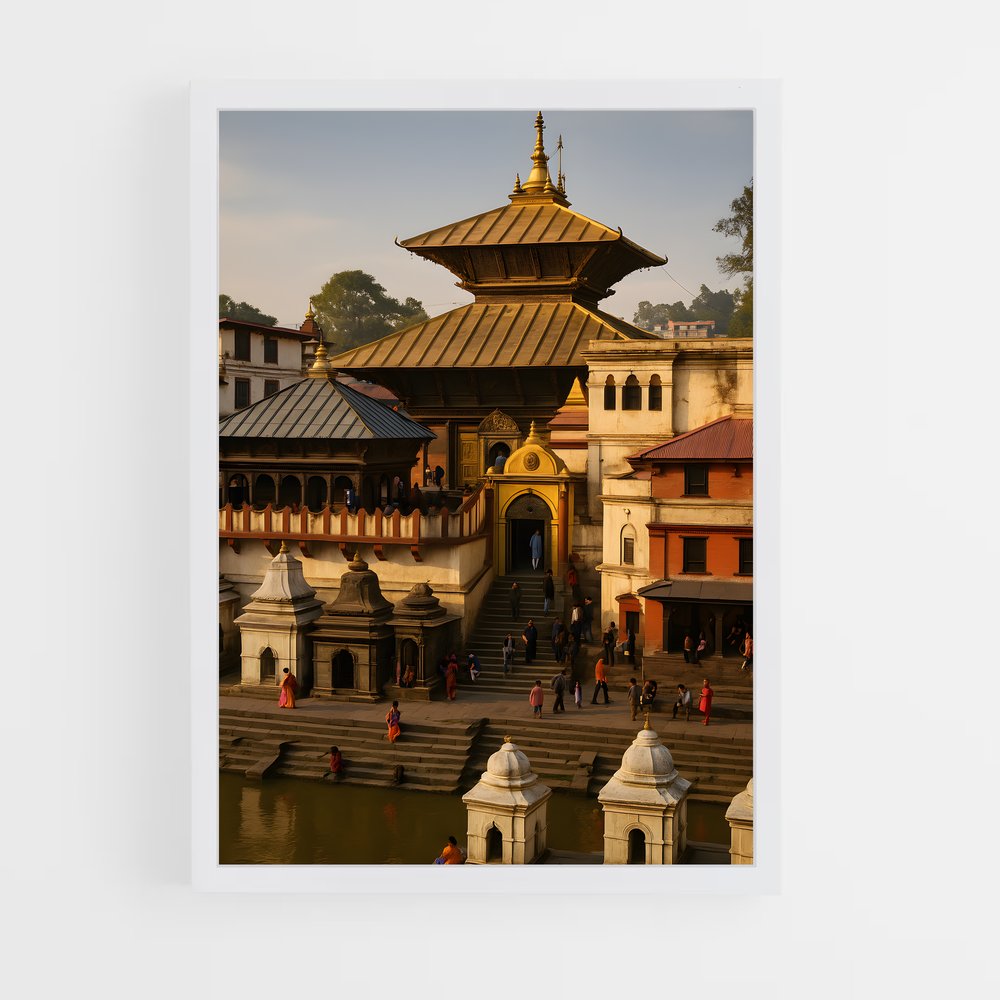 ap-pashupatinath temple-3 cadre Blanc