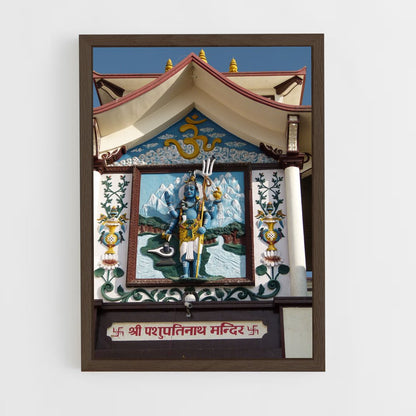 ap-pashupatinath temple-6 cadre Bois foncé