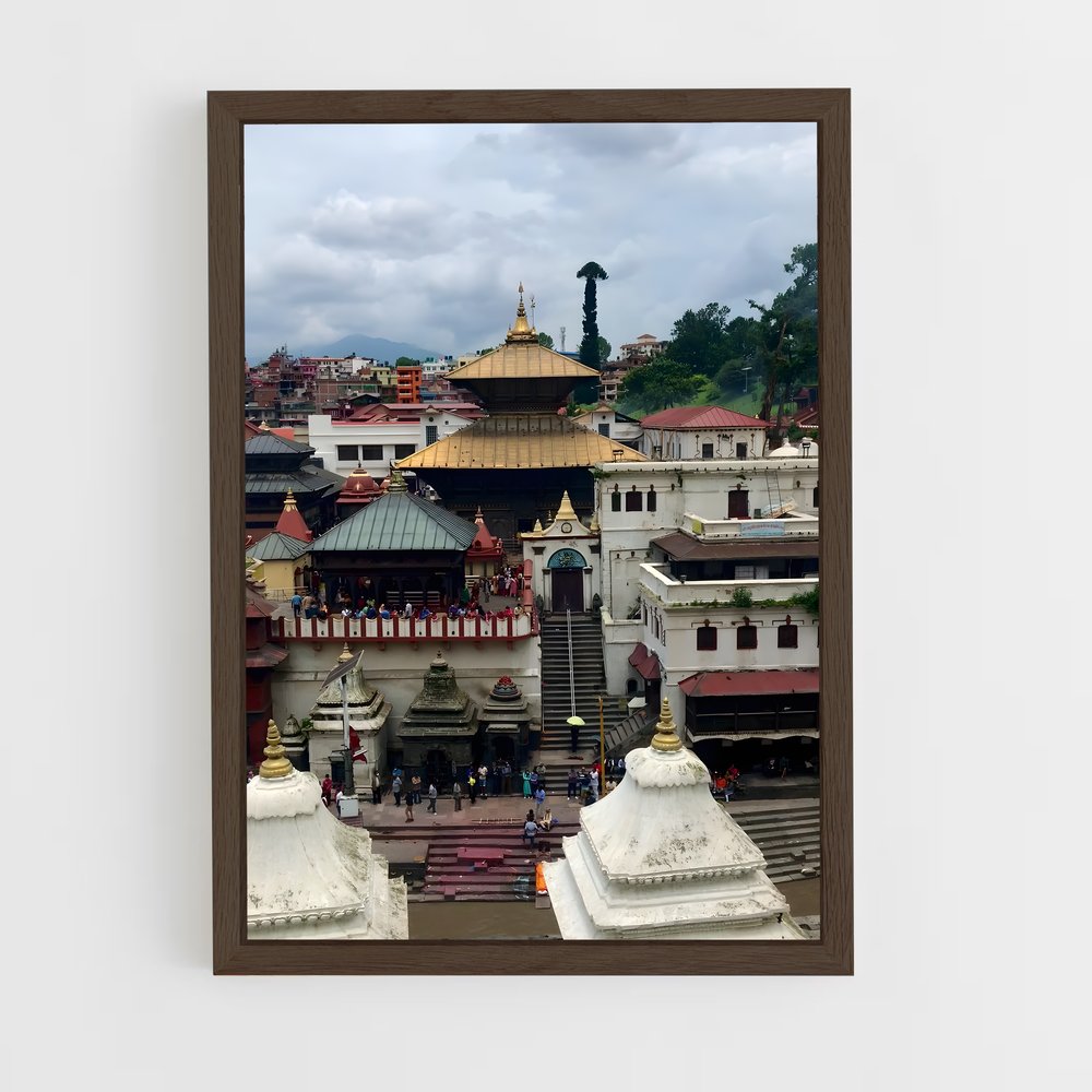 ap-pashupatinath temple-8 cadre Bois foncé
