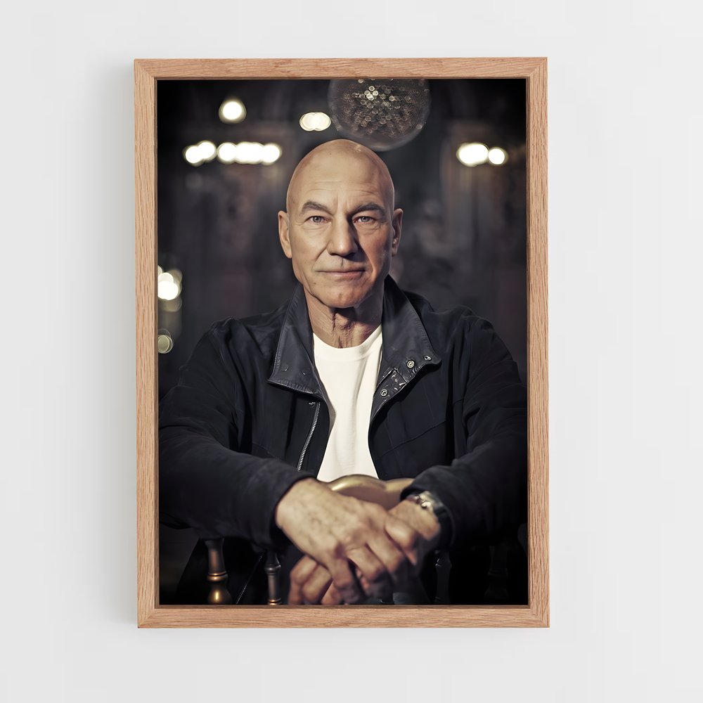 ap-patrick stewart-2 cadre Bois clair