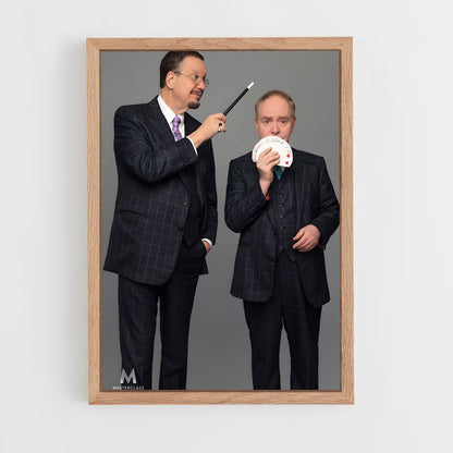 ap-penn and teller-1 cadre Bois clair