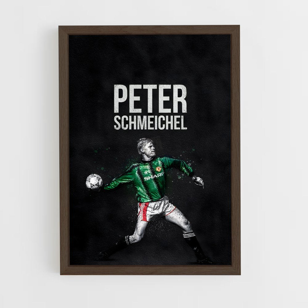 ap-peter schmeichel-4 cadre Bois foncé