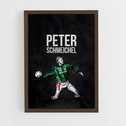 ap-peter schmeichel-4 cadre Bois foncé