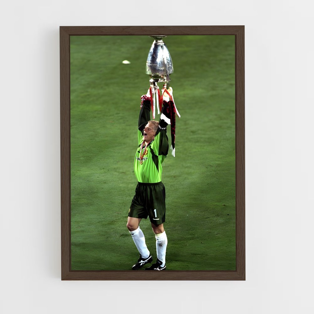 ap-peter schmeichel-6 cadre Bois foncé