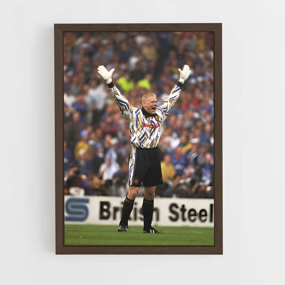 ap-peter schmeichel-7 cadre Bois foncé