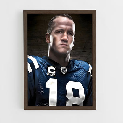 ap-peyton manning-2 cadre Bois foncé
