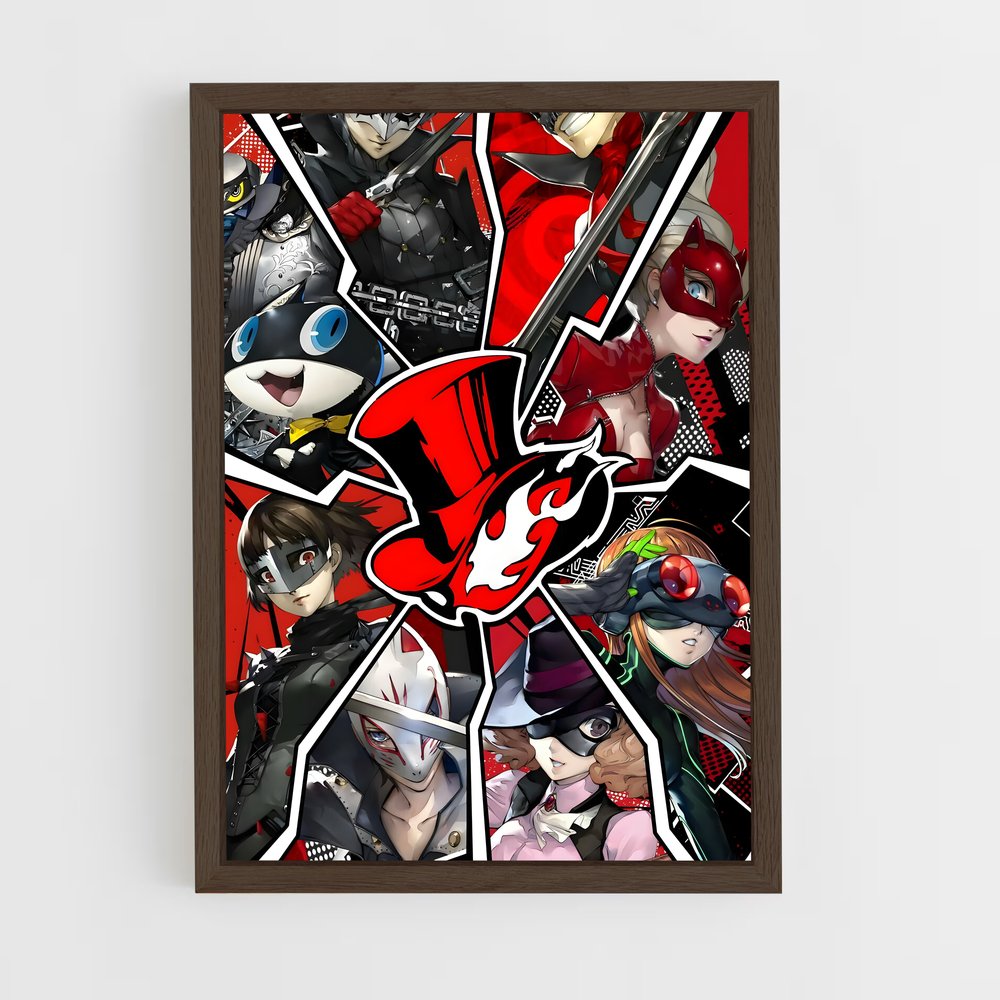 ap-phantom thieves-1 cadre Bois foncé