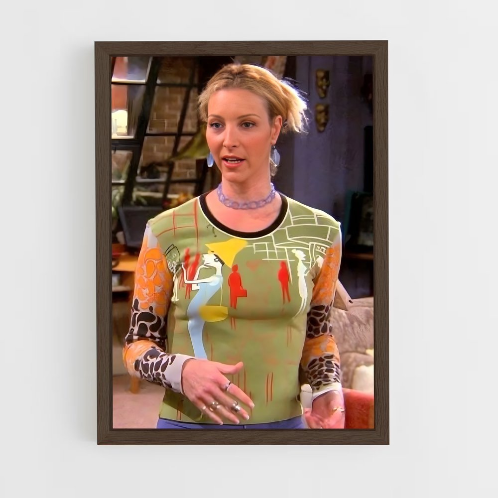 ap-phoebe buffay-5 cadre Bois foncé
