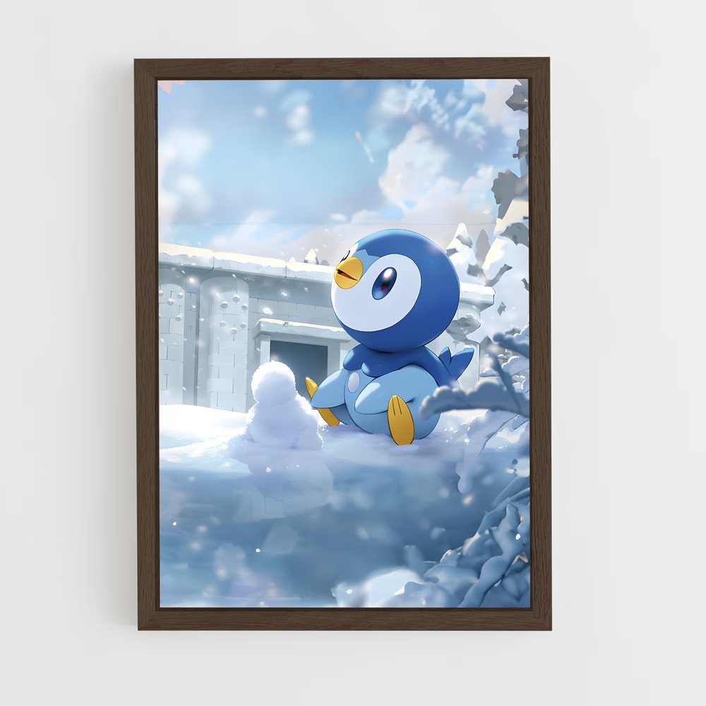 ap-piplup-3 cadre Bois foncé