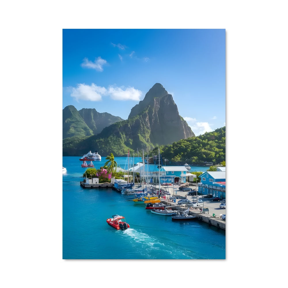 Poster Coucher de Soleil à Sainte-Lucie