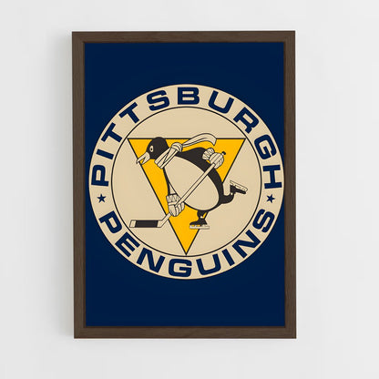 ap-pittsburgh penguins-1 cadre Bois foncé