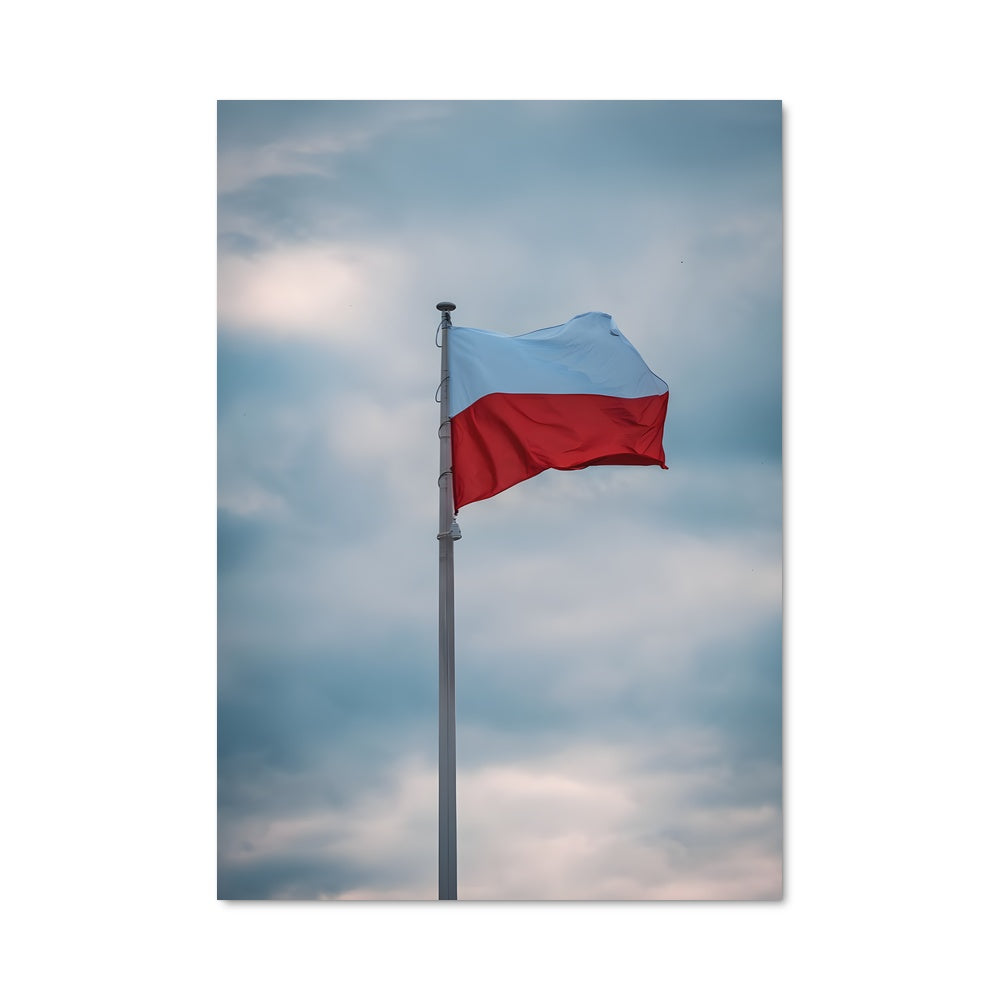 Poster Drapeau de la Pologne