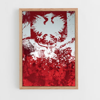 ap-poland flag-3 cadre Bois clair