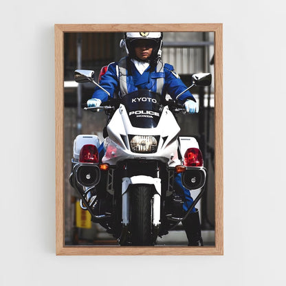 ap-police motorcycle-3 cadre Bois clair