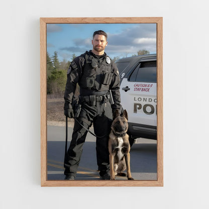 ap-police officer-2 cadre Bois clair