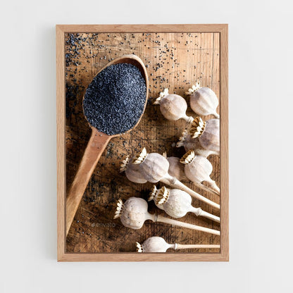 ap-poppy seeds-3 cadre Bois clair