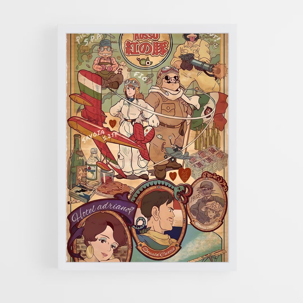 ap-porco rosso-7 cadre Blanc
