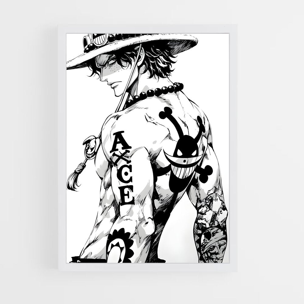 ap-portgas d ace-5 cadre Blanc