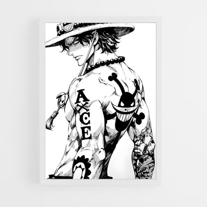ap-portgas d ace-5 cadre Blanc