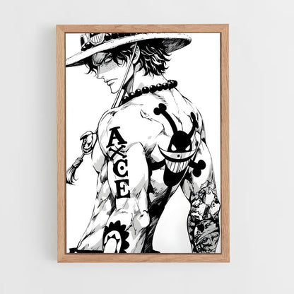 ap-portgas d ace-5 cadre Bois clair