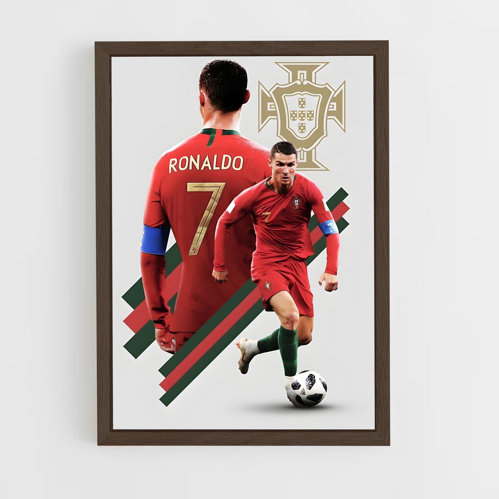 ap-portugal national football team-2 cadre Bois foncé