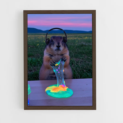 ap-prairie dog-3 cadre Bois foncé