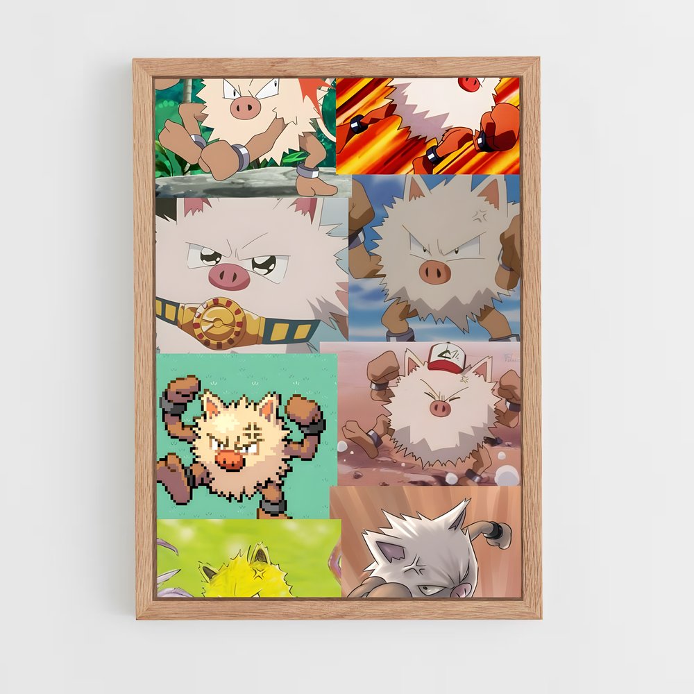 ap-primeape-2 cadre Bois clair