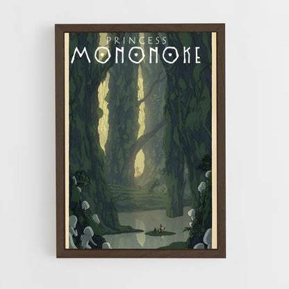 ap-princess mononoke-6 cadre Bois foncé